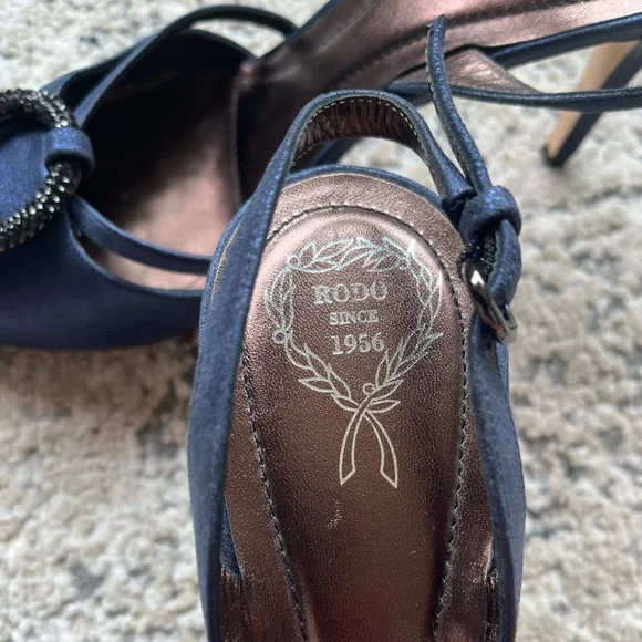 RODO navy slingback shoes size 40 - Picture 5 of 8